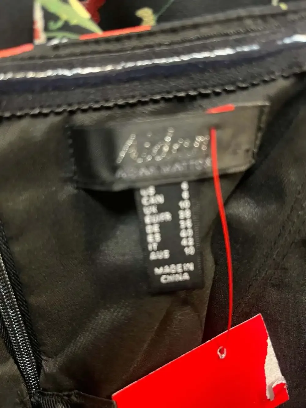 Aidan Mattox Strapless Printed Crepe Midi Dress with Ruffle Detail - Picture 8 of 8